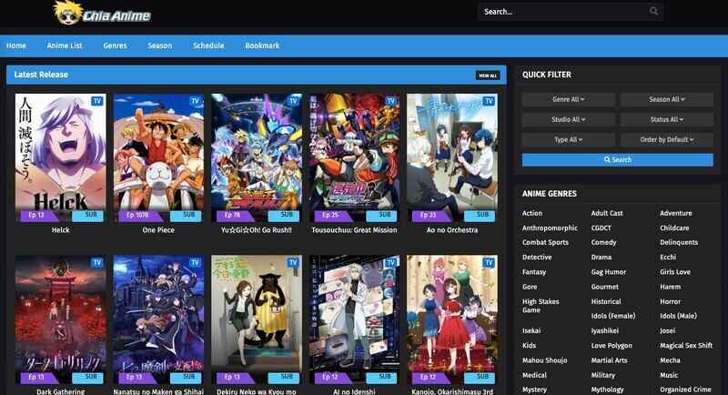 ChiaAnime - Gogoanime alternatives